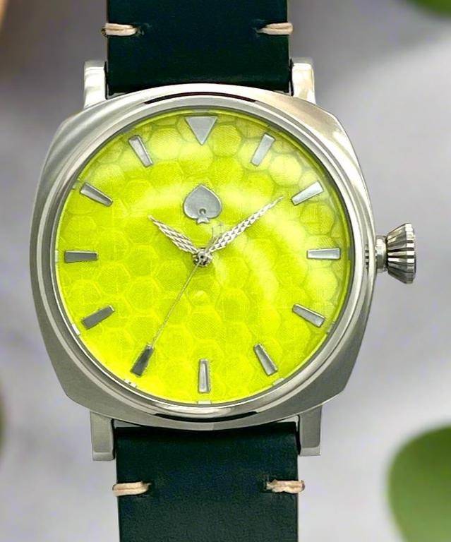 Honeycomb - Automatic Watch Yellow Dial