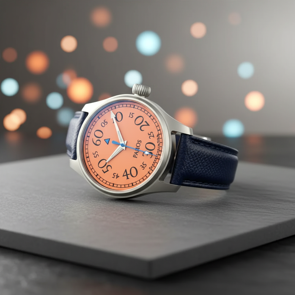 PAROS SOLOIST Salmon dial watch