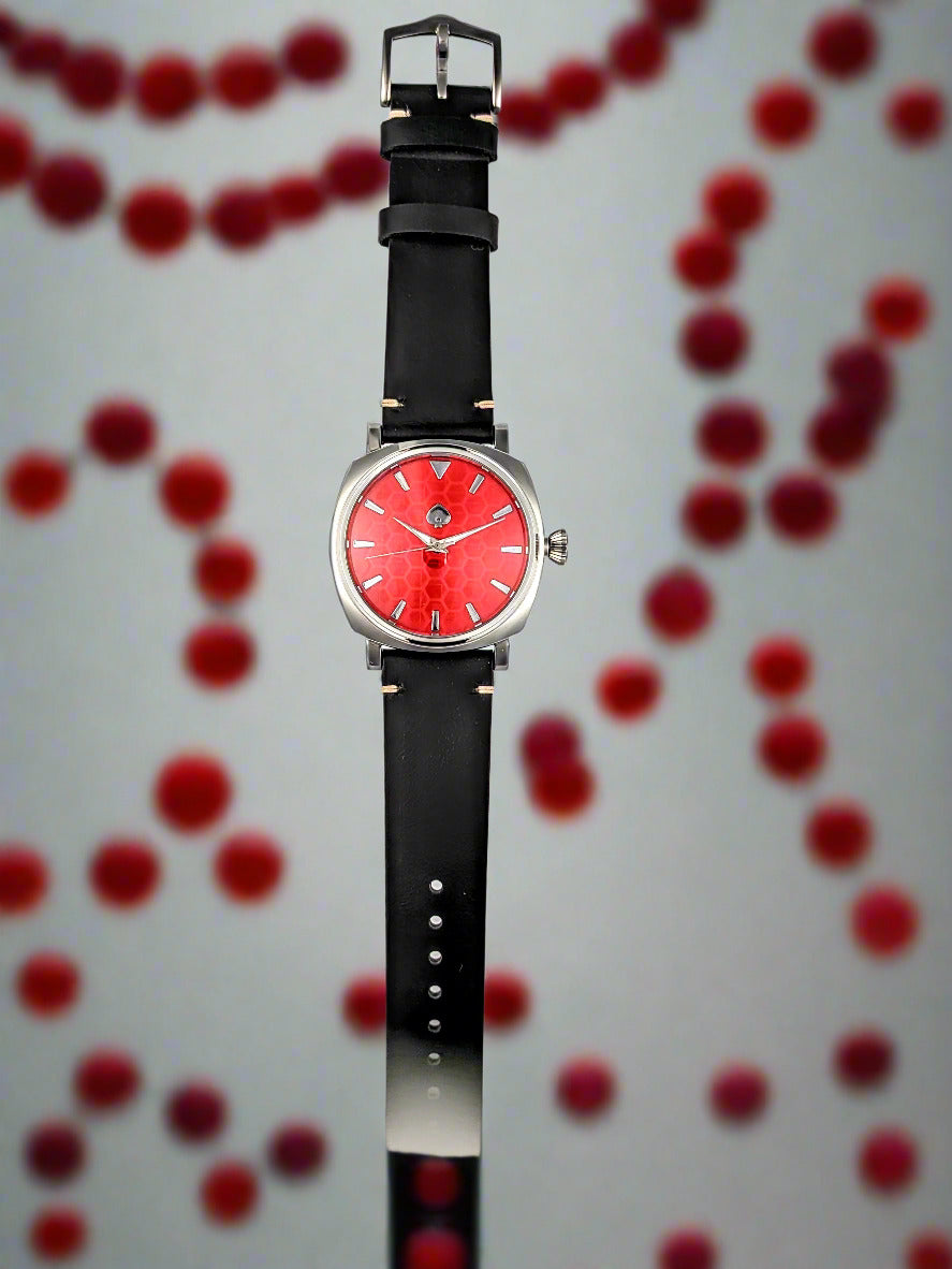 Honeycomb - Automatic Watch Red Dial