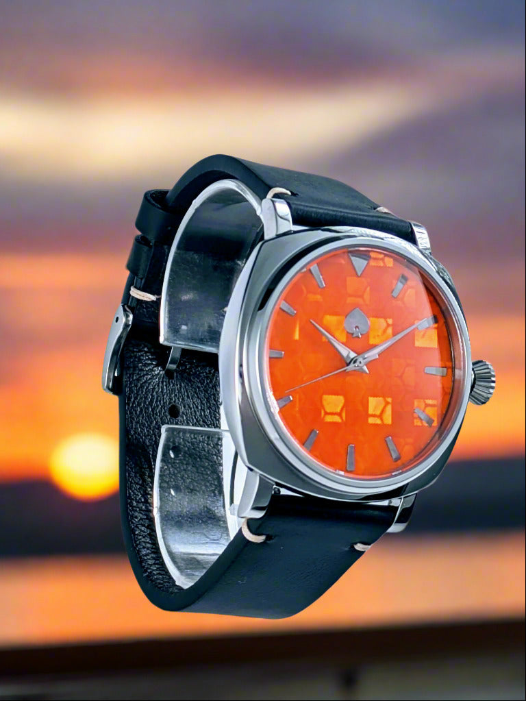 Honeycomb - Automatic Watch Orange Dial
