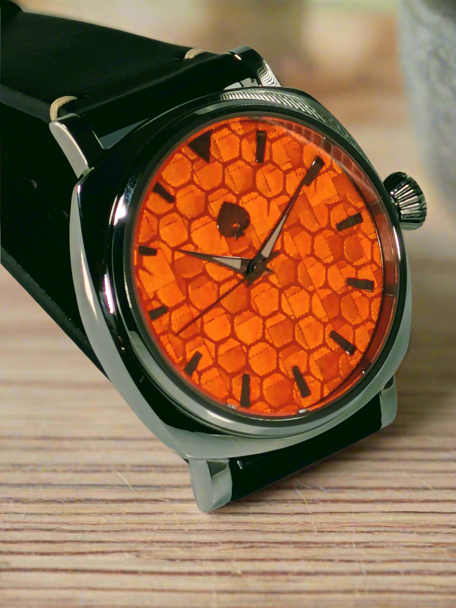 Honeycomb - Automatic Watch Orange Dial